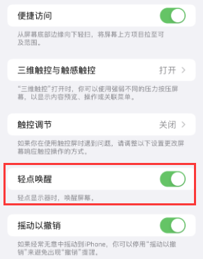 长顺苹果授权维修站分享iPhone轻点无法唤醒怎么办 